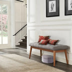 Crosley Landon Acorn Upholstered Bench - 43.25" W x 16" D x 16.88" H - image 1