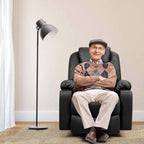 Electric Power Lift Recliner, Leather Massage Reclining Sofa, Elderly Lift Chair with Lumbar Heating & 8 Vibrating Nodes, Cup Holder, USB Port - image 18