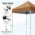 EAGLE PEAK 5x5 Pop up Canopy Tent Instant Outdoor Canopy Easy Set - up Straight Leg Folding Shelter（blue） - image 121
