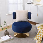 Round Barrel Chair with Fabric and Swivel Design - image 13