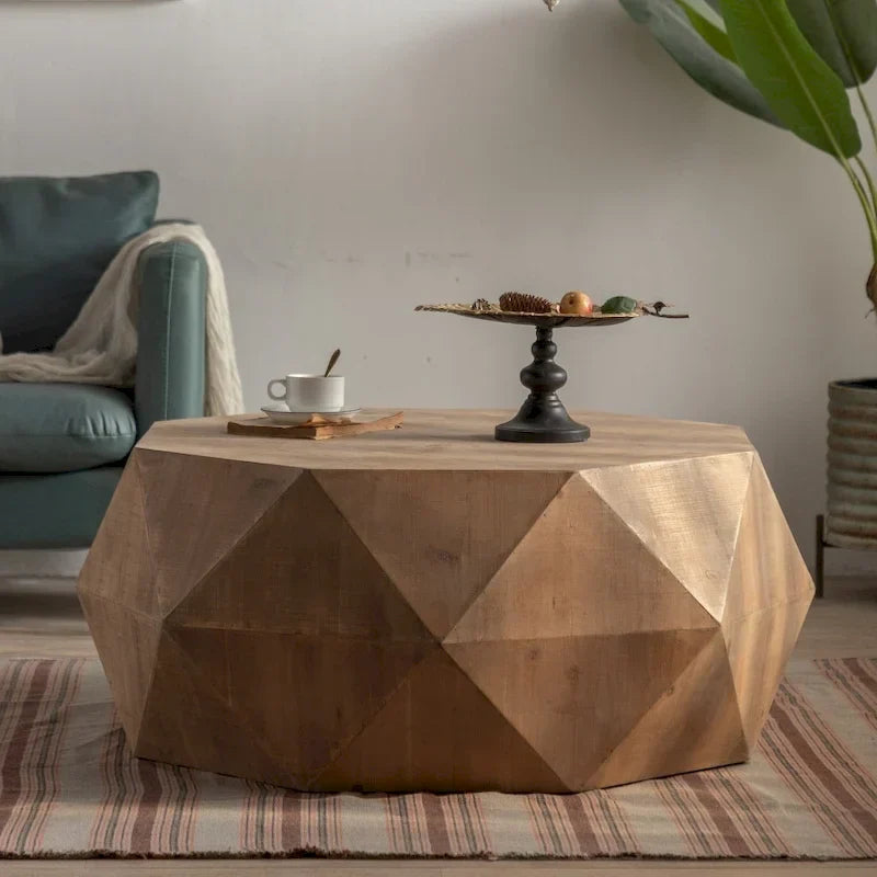 38-Inch Three-Dimensional Embossed Retro American Coffee Table - image 6
