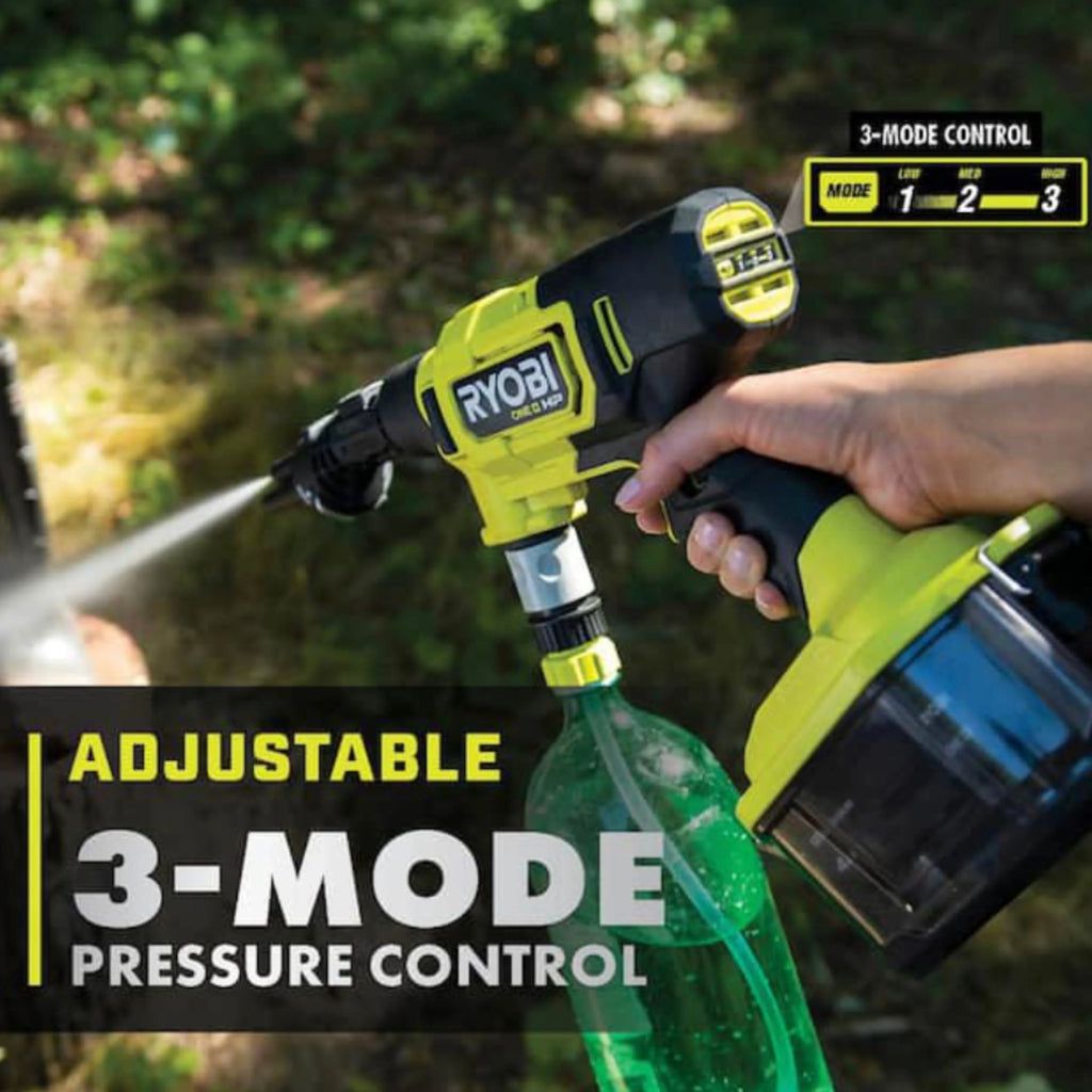 Ryobi ONE+ HP 600 PSI at 0.7 GPM 18V Cordless Electric Cold water Power Cleaner, 20 ft. Siphon Hose - image 4