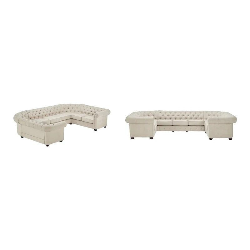 Gdansk 9-Person U-Shaped Chesterfield Sectional Sofa - image 6