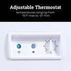 Igloo 5.0 Cu. Ft. Chest Freezer With Removable Basket, Free-Standing Door Temperature Ranges From-10?- to 10?- F, Front Defrost Water Drain, Perfect for Homes, Garages, Basements, RVs, White - image 5