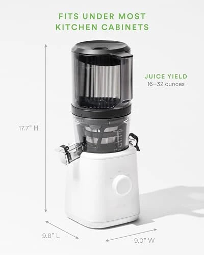 J2 Cold Press Juicer Self Feeding for Hands Free Operation with Wide Mouth Hopper for Whole Recipe Loading, Zero Waste Masticating Juicer For More Juice, Less Pulp Easy Cleanup & Assembly - image 4