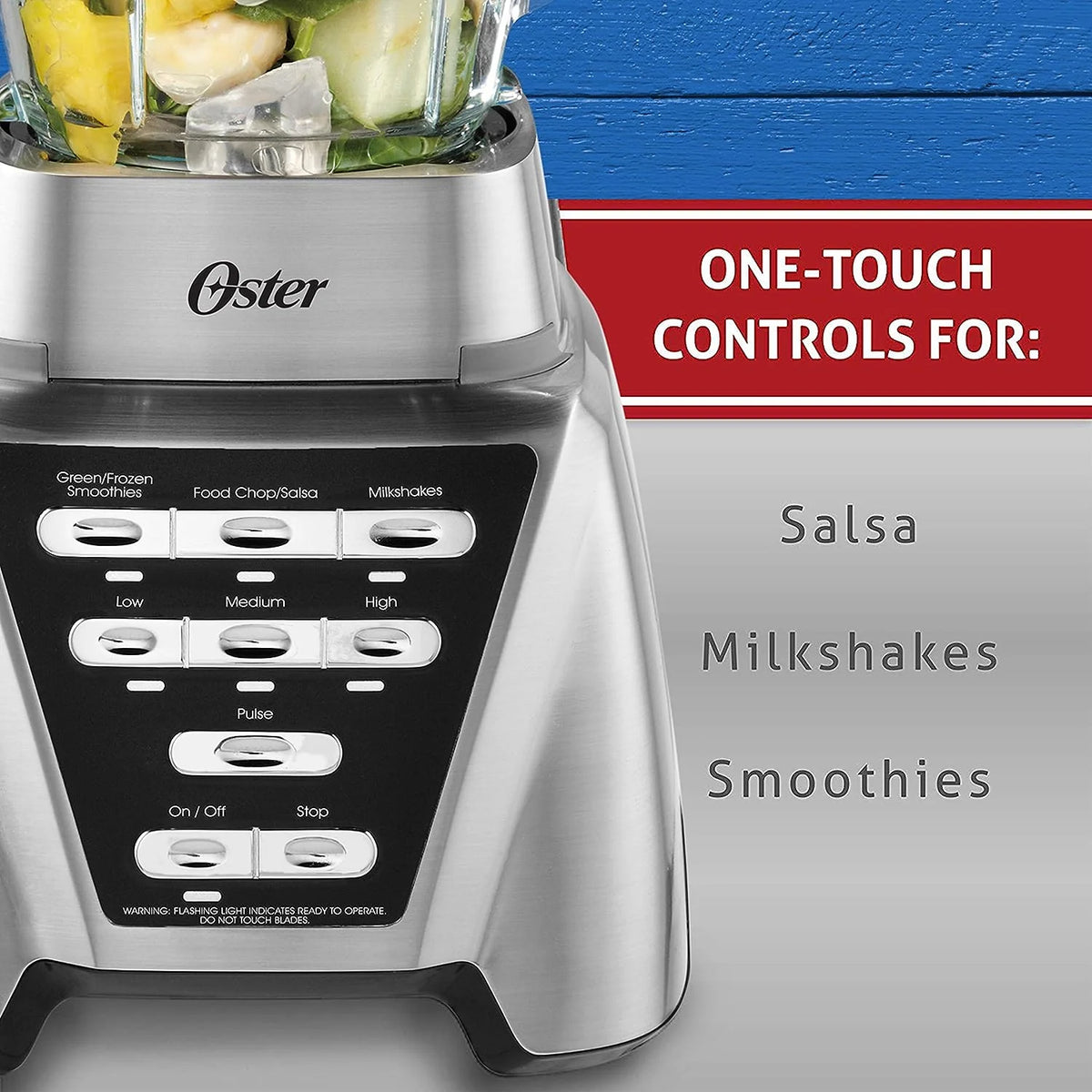 2025 Oster Blender / Pro 1200 with Glass Jar, 24-Ounce Smoothie Cup, Brushed Nickel - image 3