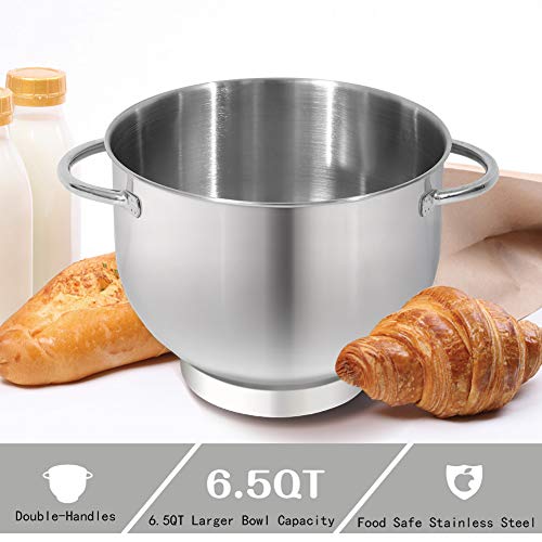 Aucma Stand Mixer, 6.5-QT 660W 6-Speed Tilt-Head Food Mixer, Kitchen Electric Mixer - image 3