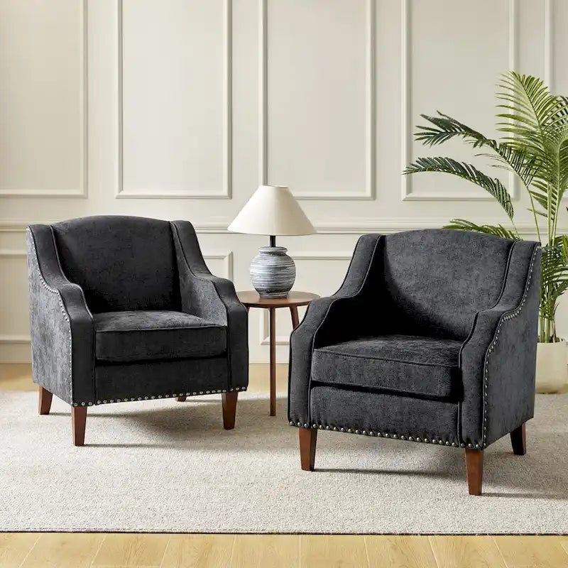 Set of 2 Lucretius Armchairs with Nailhead Trim by HULALA HOME - image 40