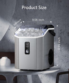 Nugget Ice Makers Countertop, Pebble Ice Makers with Soft Chewable Ice, Ready in 6 Mins, 35lbs/24H, One-Click Operation, Self Cleaning, Portable Ice Maker Machine for Home/Kitchen/RV/Camping - image 6
