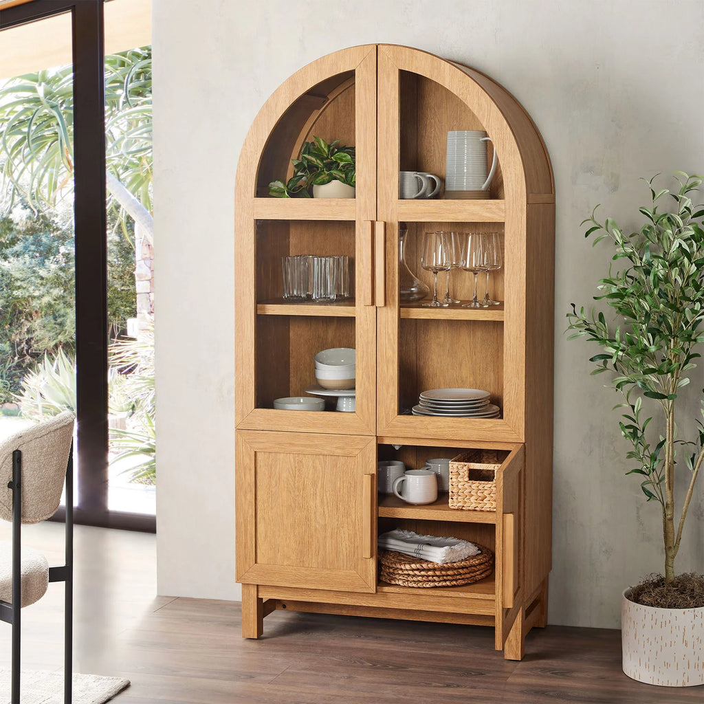 Better Homes & Gardens Juliet Kitchen Rounded Arch Cabinet, Rich Black - image 18