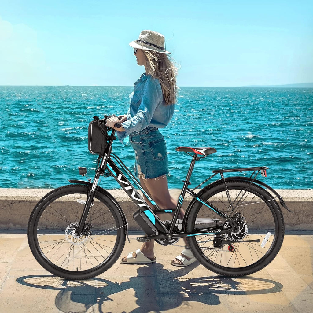 Vivi Electric Bike 26" City Commuter Electric Bike 48V 500W Step - Through Electric Bike 19.8MPH Electric Cruiser - image 11