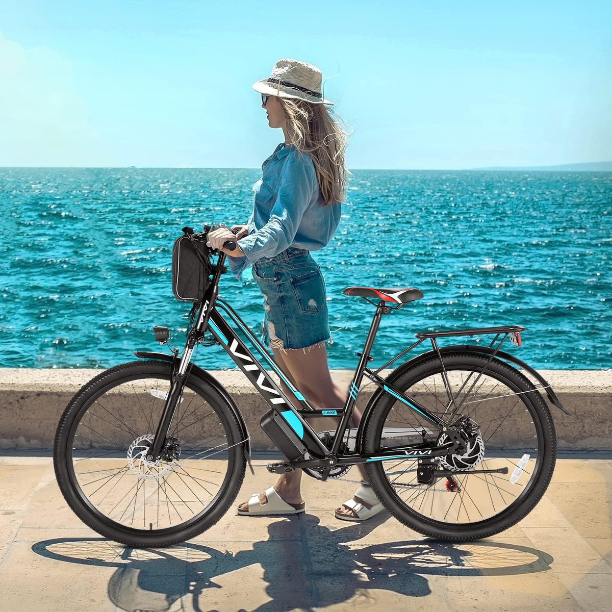 Vivi Electric Bike 26" City Commuter Electric Bike 48V 500W Step - Through Electric Bike 19.8MPH Electric Cruiser - image 11