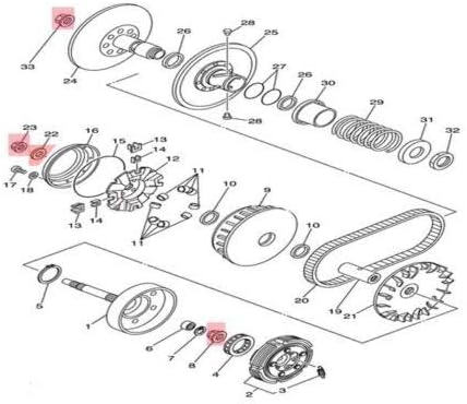 Wet Clutch Rebuild Kit,Shoe,Drum,One Way Bearing,Filter,Nuts Fits for HiSUN UTV 500 700,HS700,MSU500,MASSIMO Bennche COLEMAN POWERSPORTS QLINK Supermach - image 9