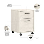 Bush Furniture Key West Mobile File Cabinet with 2 Drawers - image 13