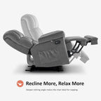 MCombo Heated Massage Electric Recliner Chair for Living Room - Fabric R6233 - image 11