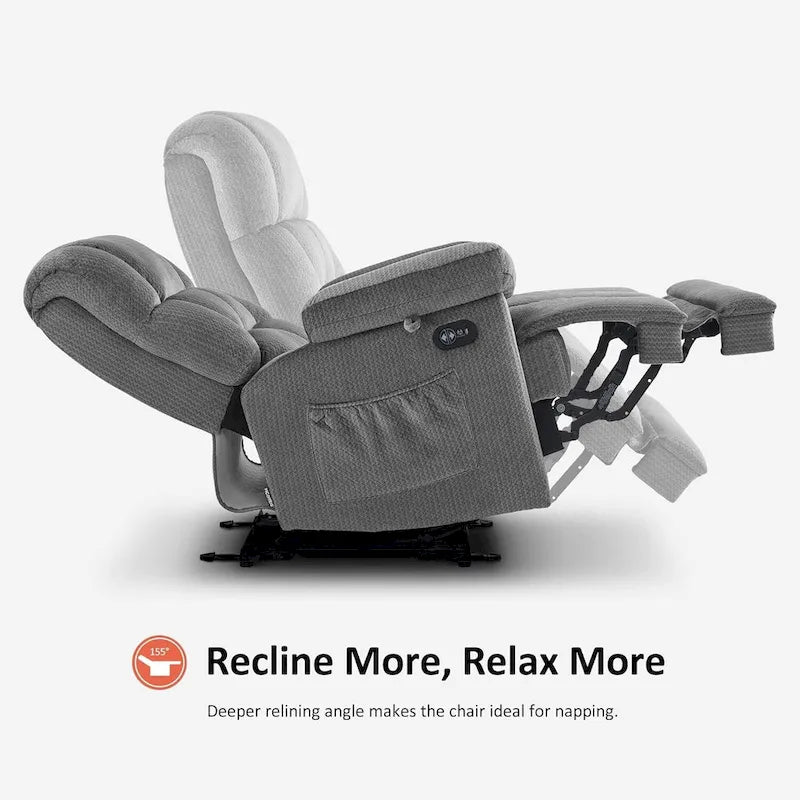 MCombo Heated Massage Electric Recliner Chair for Living Room - Fabric R6233 - image 11