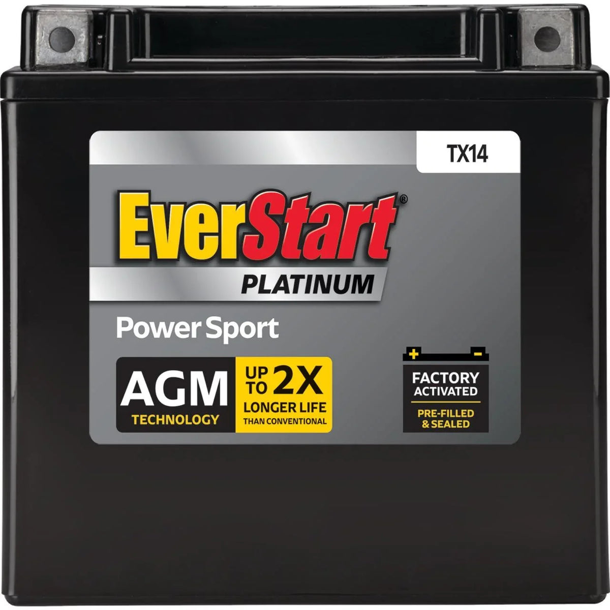 EverStart Platinum BOXED AGM Power Sport Battery, Group Size TX14 12 Volt, 200 CCA - image 3