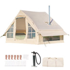 NAIZEA Tent for Camping with Pump - Air Glamping Tents, Easy Setup Blow up Tent, Waterproof Oxford Inflatable Tent, 4 - 6 Person Cabin Tent with Mesh & Chimney Window - image 1