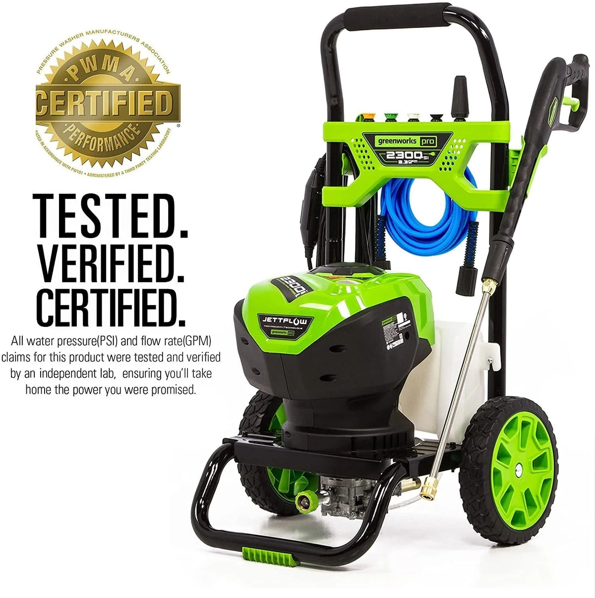 Greenworks 2300-PSI 14 Amp 2.3-GPM Brushless Pressure Washer GPW2300 5118002VT - image 3