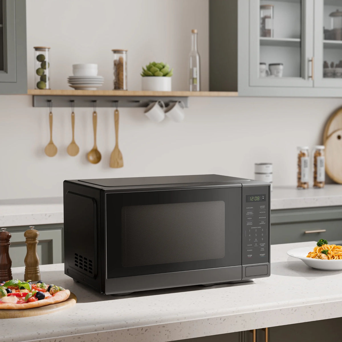 Mainstays 1.1 Cu. ft Microwave Oven in Black - image 5