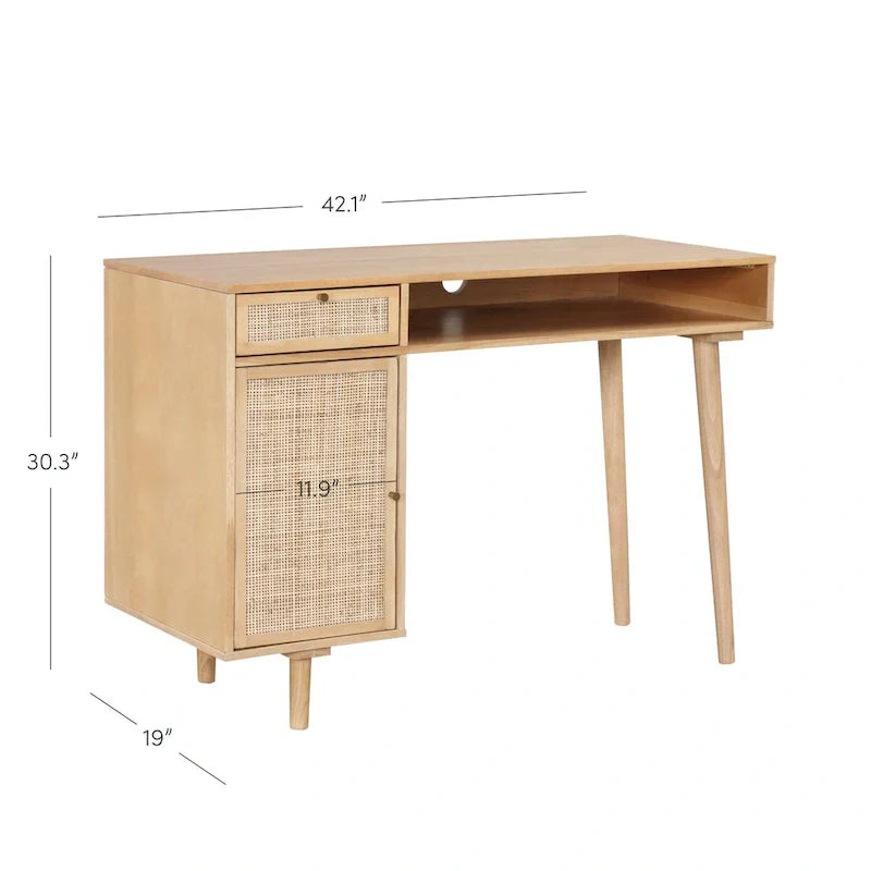Nathan James Daisy Modern Farmhouse Desk with Storage and Brass Accents - image 17
