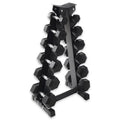 Fitness Heavy-Duty Rubber Dumbbell Weight Set with Rack, 210 lbs (5-30 lbs) - image 1