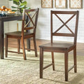 Set of 2 Solid Wood Crossback Dining Chairs by Simple Living - image 2
