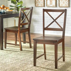 Set of 2 Solid Wood Crossback Dining Chairs by Simple Living - image 2