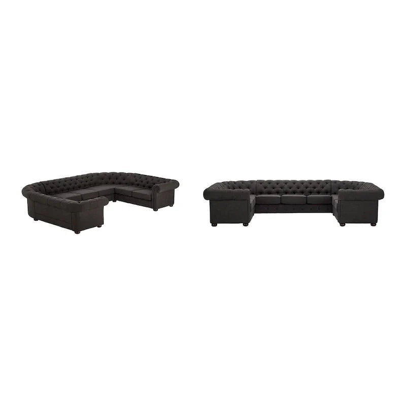 Gdansk 9-Person U-Shaped Chesterfield Sectional Sofa - image 15