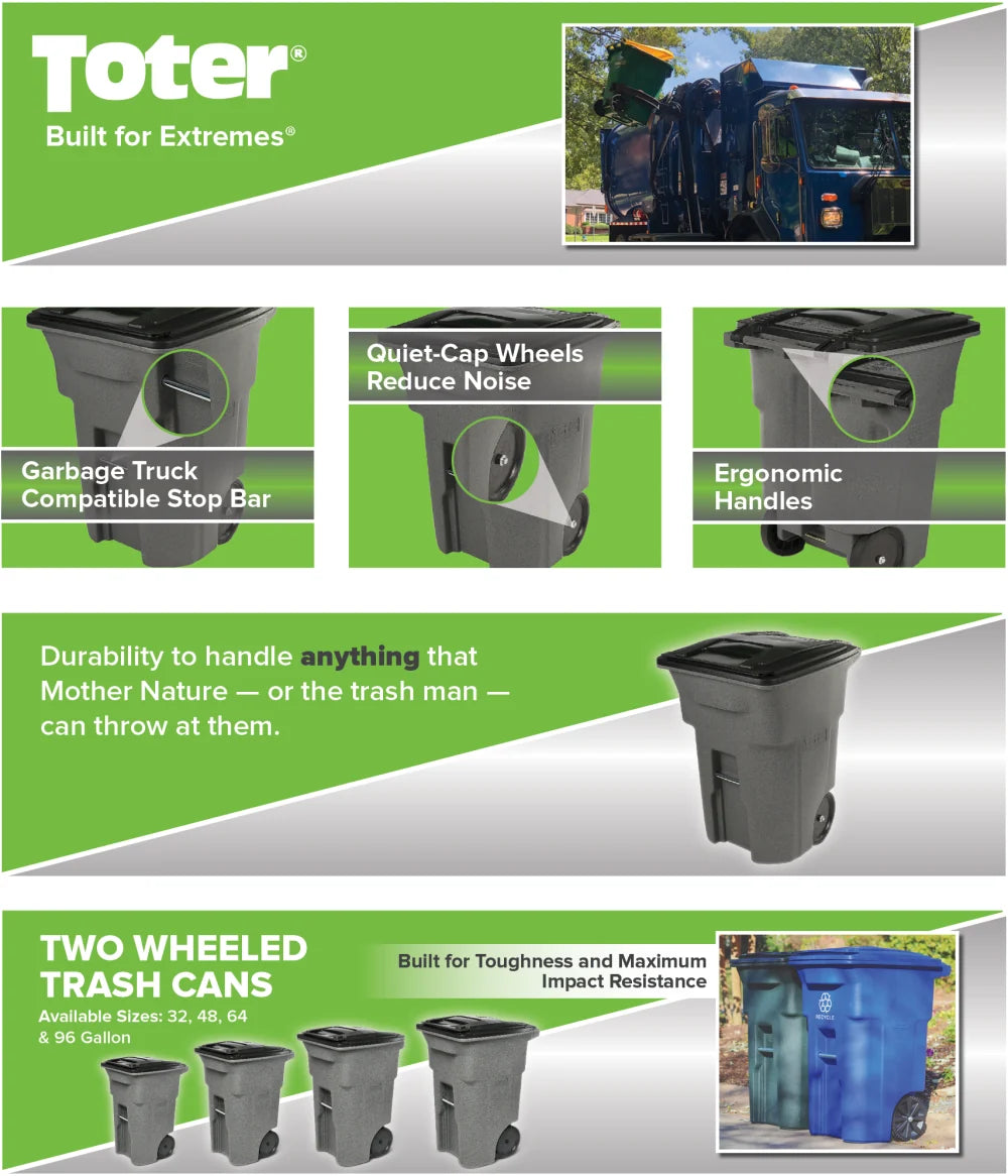 96-Gallon Wheeled Trash Can with Lid - image 3
