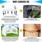 HOTEEL 10x15 Heavy Duty Canopy Tent ,Pop up Canopy for Parties Wedding,Commercial Easy up Gazebo with Roller Bag,UV 50+ &,White - image 12