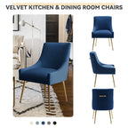 SEYNAR Set of 4 Modern Glam Boucle Velvet Dining or Vanity Chairs with Rear Handle - image 24