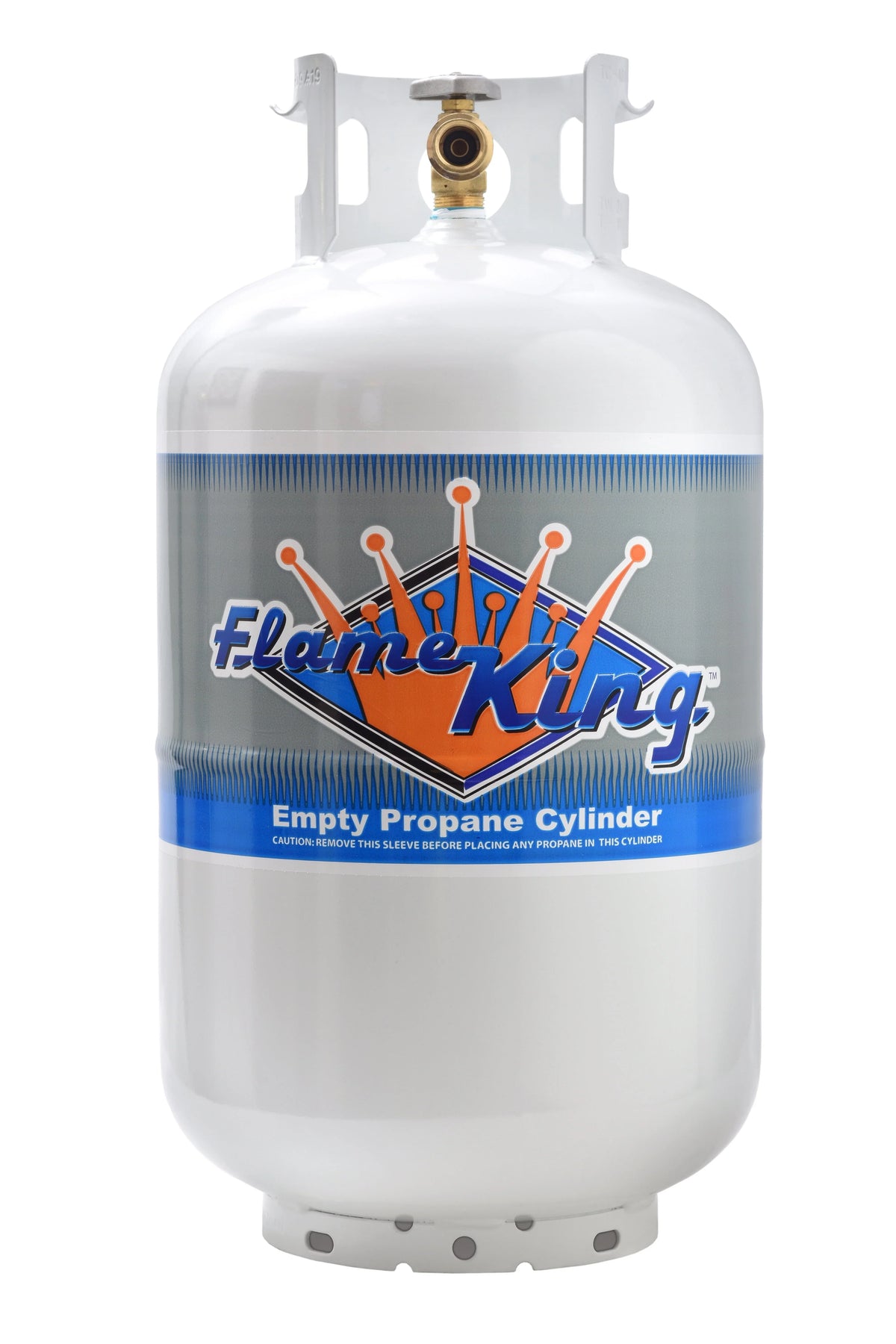 Flame King 30 lb LP Cylinder Propane Tank with Type 1 Overfill Protection Device Valve (Ships Empty) - image 1