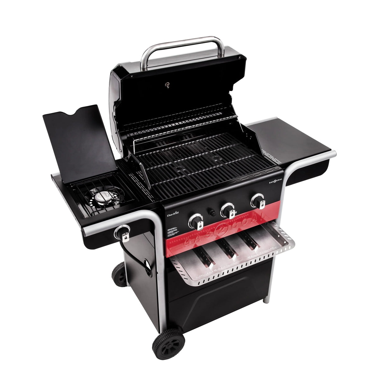 Gas2Coal 3-Burner LP Gas & Charcoal Outdoor Combination Grill - image 3