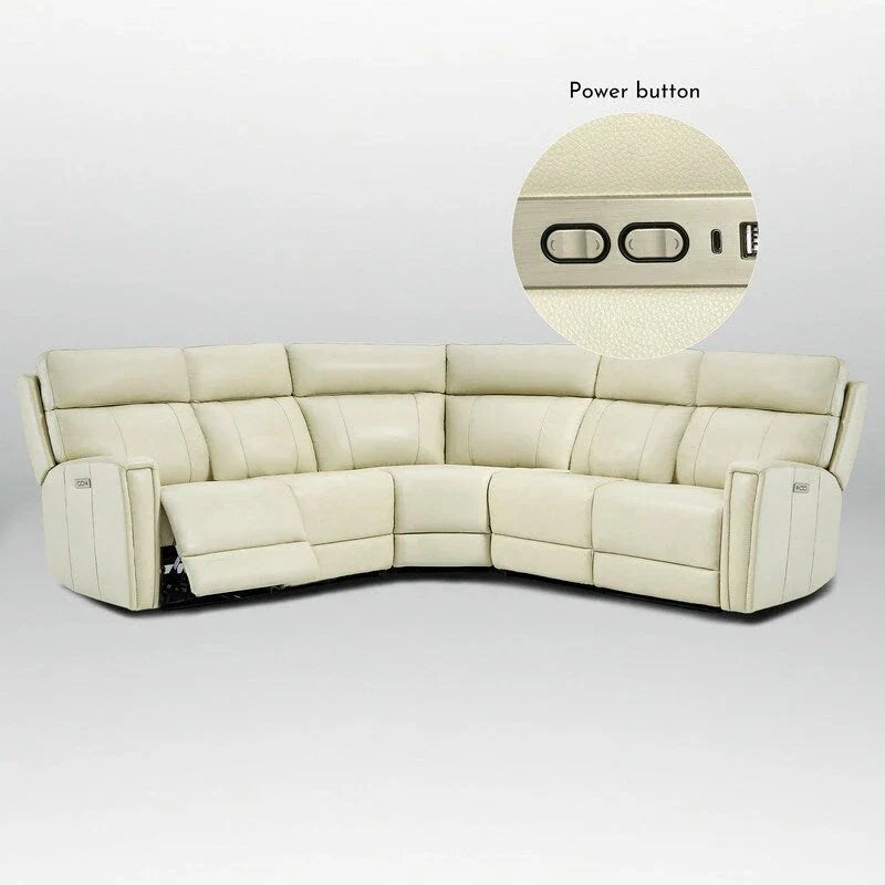 104" 3-Color Genuine Leather Power Reclining Sectional Sofa with Zero Gravity Feature, USB & USB-C Ports, and 2 Stationary Armless Chairs - image 28