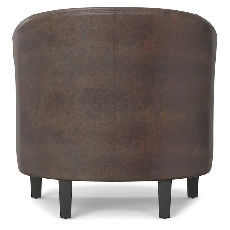 Modern Tub Accent Chair with Upholstered Seat and Wooden Legs - image 35