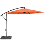 JUSTLET 10ft Heavy Duty Patio Hanging Offset Cantilever Patio Umbrella W/ 4-Piece Base Included Included, Beige - image 45