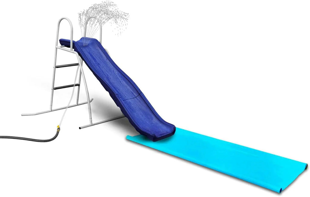 XDP Recreation 6 Foot Water Wave Slide with Built In Adjustable Sprinkler, Freestanding with Ground Pad and Hose Extension for Lawn Fun, Ages 3 to 8 - image 1