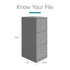 Space Solutions 18" Deep 3 Drawer Smart Letter Width Vertical File Cabinet, Navy - image 21