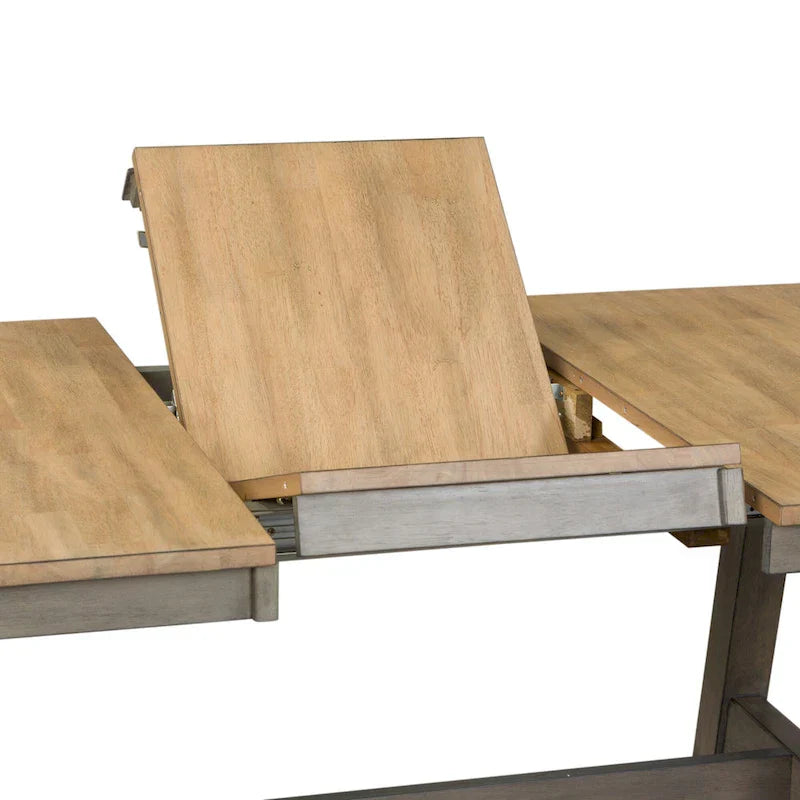 Lindsey Farm 7-Piece Trestle Table Set in Gray and Sandstone - image 7