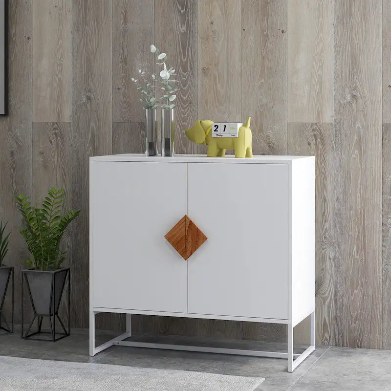 CUSchoice Solid Wood Square Handle 2-Door Sideboard - image 4