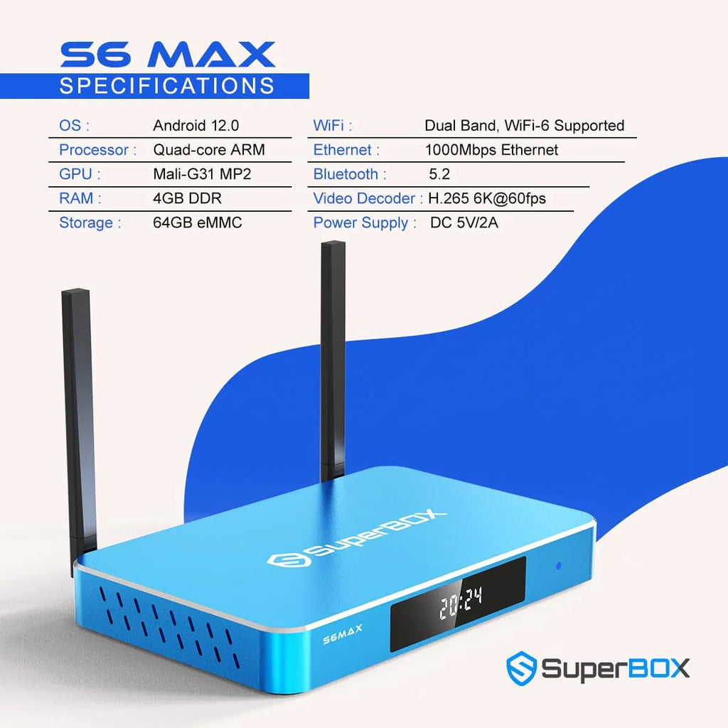 Superbox S6 Max Robot Vacuum, 6K Ultra HD, Voice Control - image 3