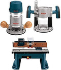 BOSCH 1617EVSPK Wood 12 Amp Router Tool Combo Kit - 2.25 Horsepower Plunge Router & Fixed Base with a Variable Speed - image 1
