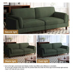 90-Inch Oversized Corduroy Sofa for Living Room with Reversible Cushions - image 40