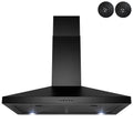 AKDY 30-in Convertible Black Painted Wall-Mounted Range Hood with Charcoal Filter RH0474 - image 1