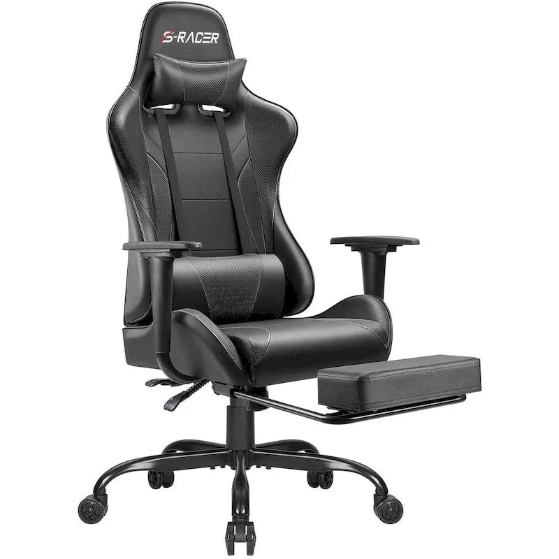 Ergonomic Gaming Chair with Footrest - Ideal for Desk Use - image 10