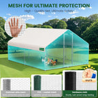 Large Walk-in Metal Chicken Coop with Run, Solar Light, UV Cover - image 4