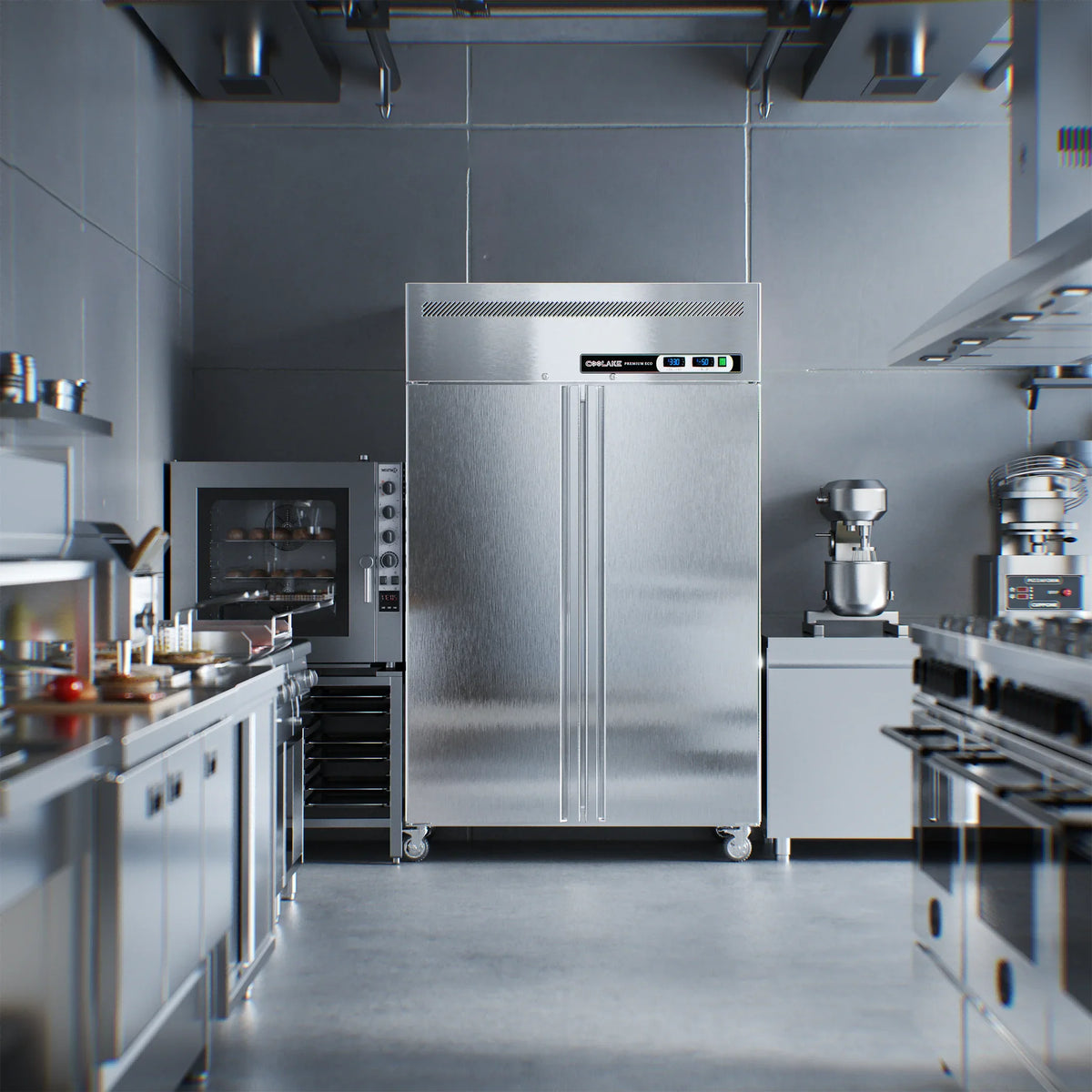 Coolake Commercial Refrigerator and Freezer Combo, 48" W Dual Temperature Zones, 36 Cu.ft 2 Door - image 5