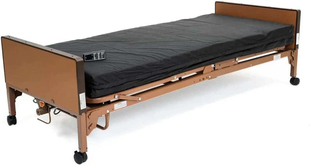 Fully electric hospital bed set, foam mattress, half side rails - image 7