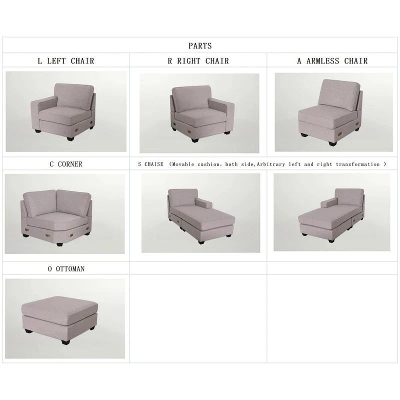 Versatile Reversible Sectional Sofa with Flexible Configuration - image 25